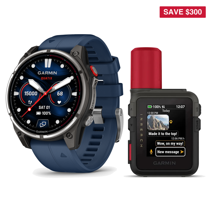 Garmin Quatix 8 Pro AMOLED Marine GPS Smartwatch with inReach Mini 3 Plus