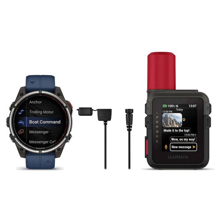 Garmin Quatix 8 Pro AMOLED Marine GPS Smartwatch with inReach Mini 3 Plus